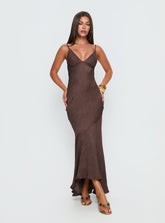 Makaia Balconette Maxi Dress Brown