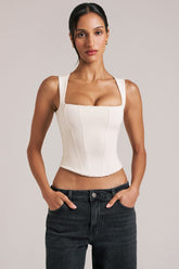 Modal Square-Neck Top in Ivory