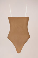 Strapless Bodysuit in Almond