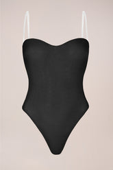 Strapless Bodysuit in Black