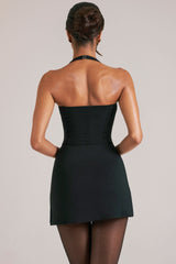 Longline Halterneck Top in Black