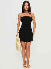 Mousse Strapless Mini Dress Black