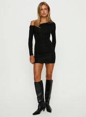 Beller Long Sleeve Mini Dress Black