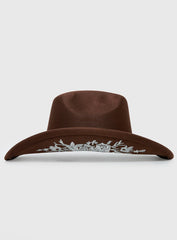 Another Level Embroidered Cowboy Hat Brown