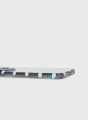 Ferrera iPhone Case Dark Brown / Blue Polka