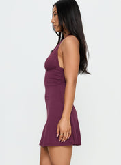 Tinisie Halter Mini Dress Currant