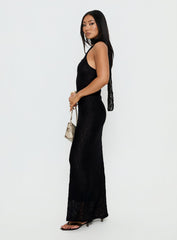 Lux Lace Maxi Dress Noir