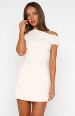 Hold The Moment Mini Dress Off White
