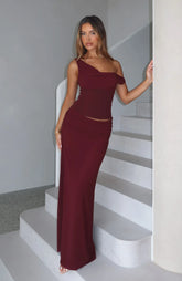 Unavailable Energy Maxi Dress Burgundy