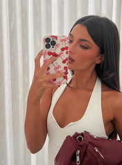 Cherry Pickers iPhone Case Clear / Red