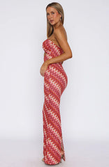 Rock Your World Strapless Maxi Dress Berry
