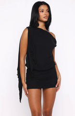 Sicilian Dreams Mini Dress Black