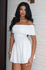 Wherever You Are Mini Dress Off White