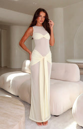 Honeymoon Heart Maxi Dress Lemon