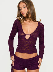 Mahota Top Purple Lace