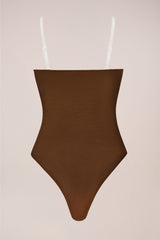 Strapless Bodysuit in Chestnut