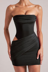 Bandeau Bodycon Mini Dress in Black