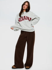 When In Indiana Mock Neck Jumper Grey