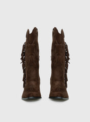 Therapy Chaos Cowboy Boots Brown