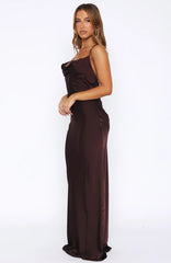 Over My Head Maxi Dress Chocolate