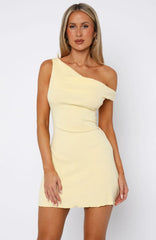 Nights Away Mini Dress Lemon